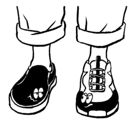 スケシュー足元イラスト